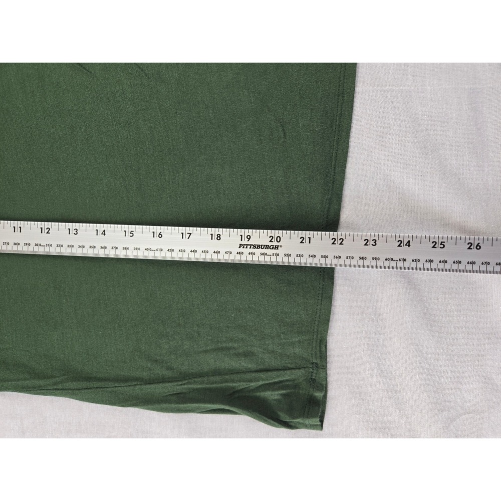Molly + Rose Womens Green White Ringer Tee Short Sleeve Rayon Spandex Top S - Picture 5 of 10